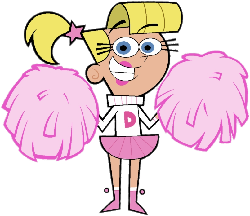 Animated Cheerleader Cartoon Character