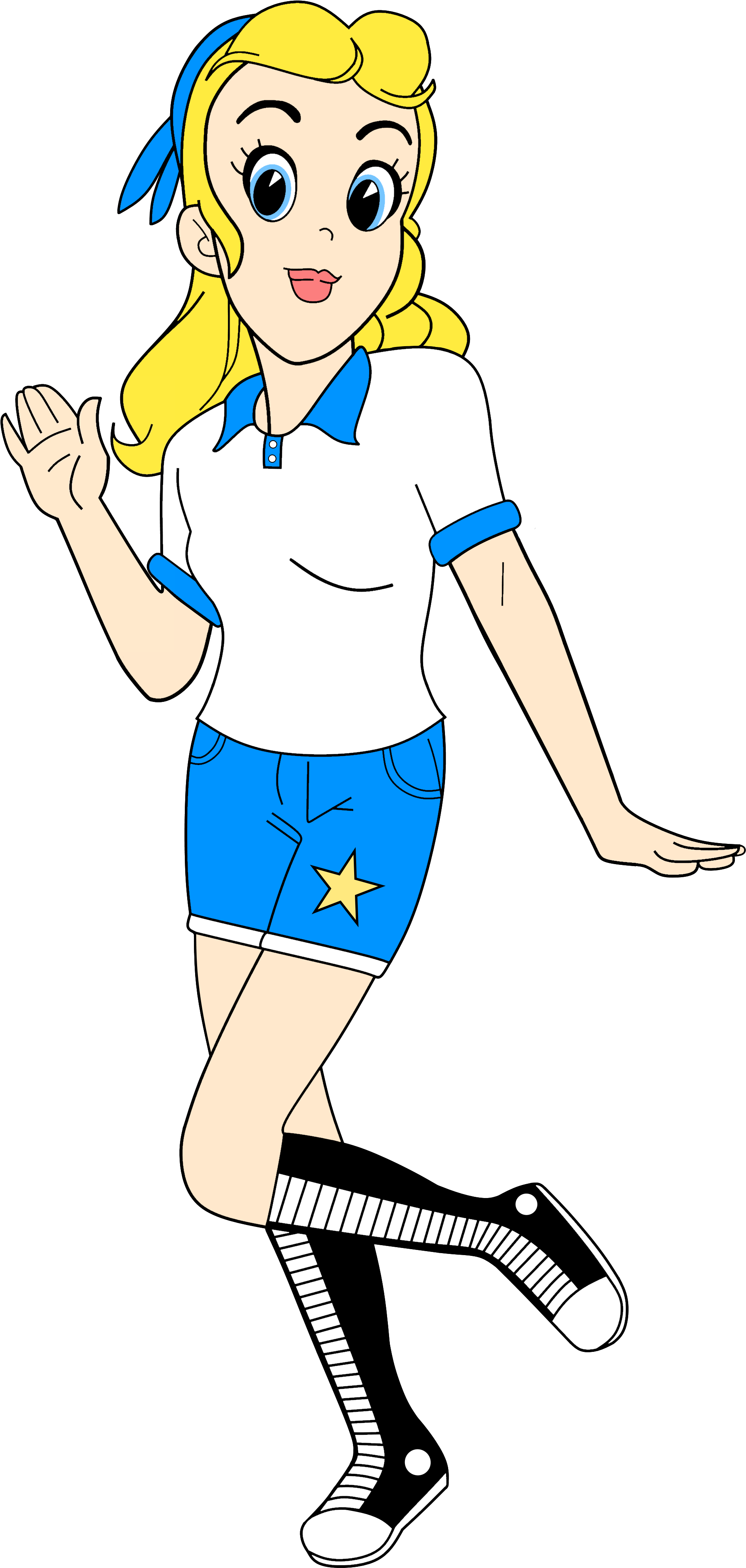 Animated Cheerleader Character Space Jam PNG with transparent background