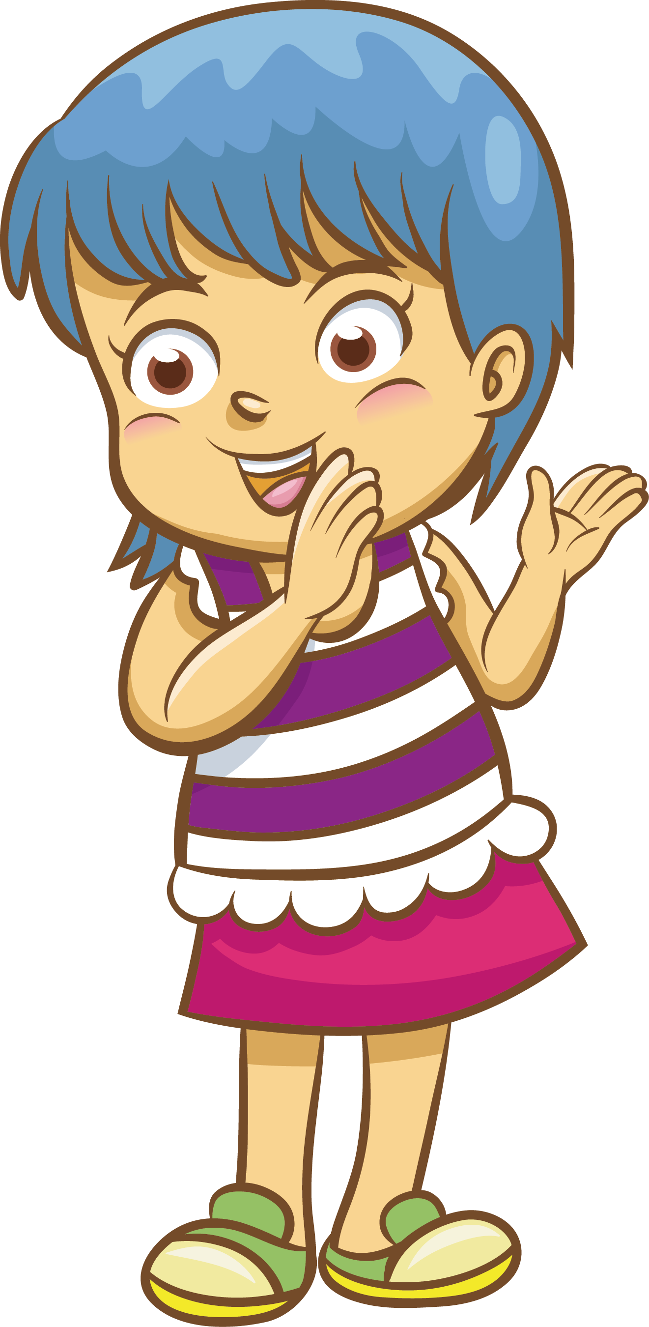 Animated Child Clapping PNG with transparent background