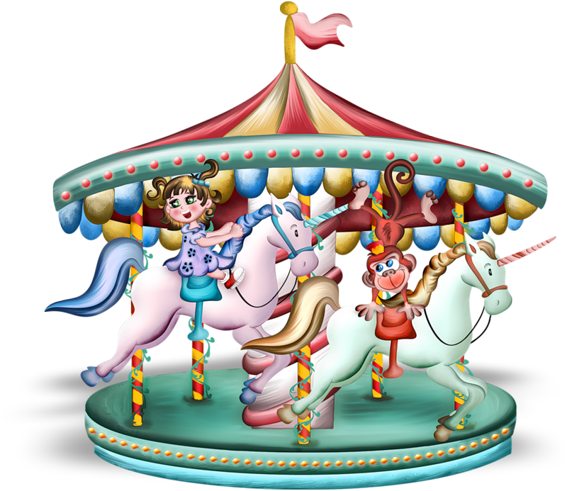 Animated Childon Carousel Horse