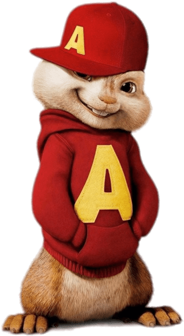 Animated Chipmunk Red Hoodie Cap