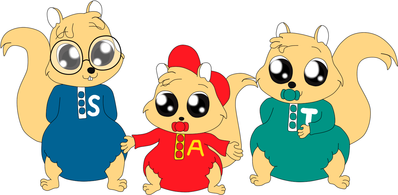 Animated Chipmunk Trio