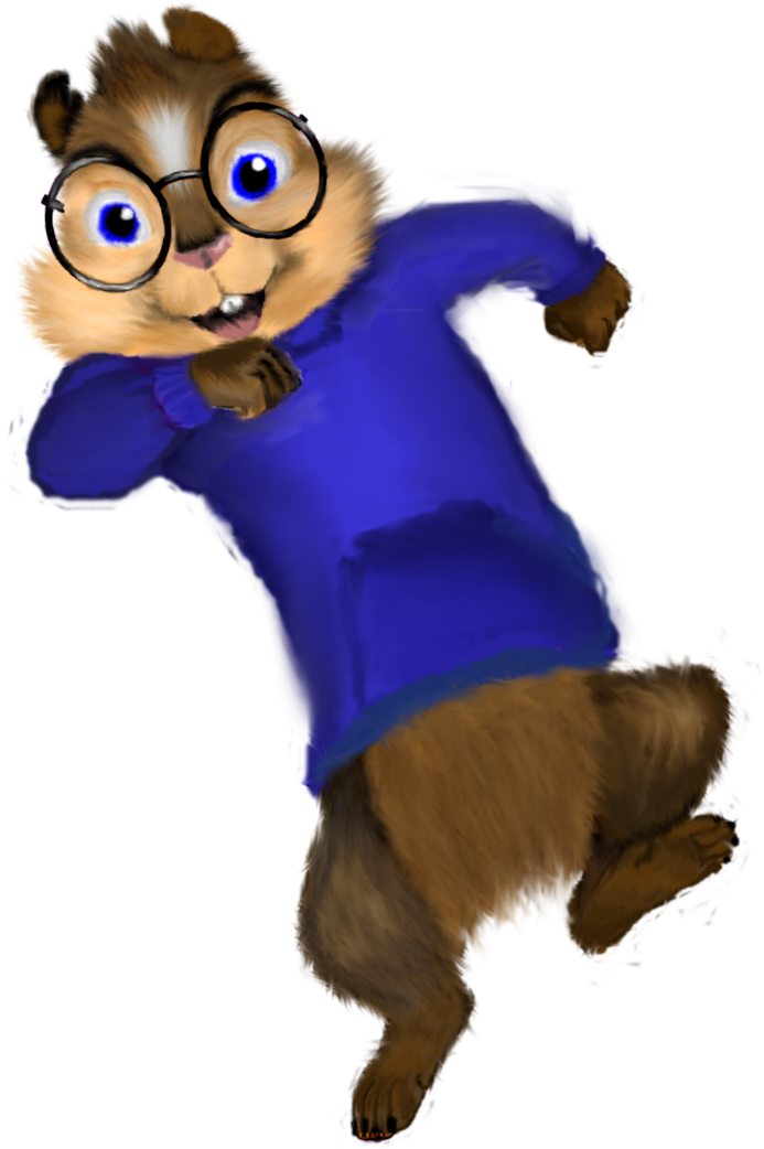 Animated Chipmunkin Blue Shirt