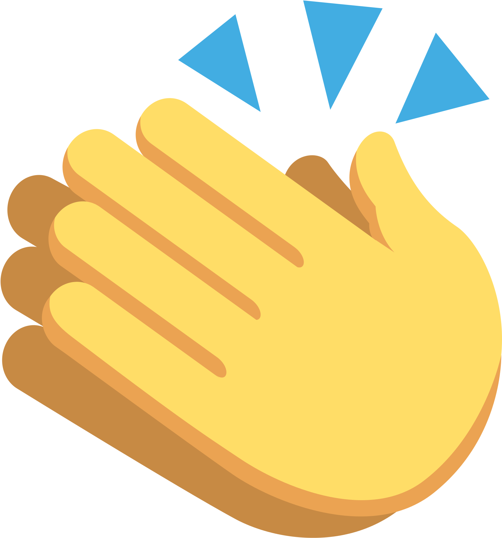 Animated Clapping Hands Emoji PNG with transparent background