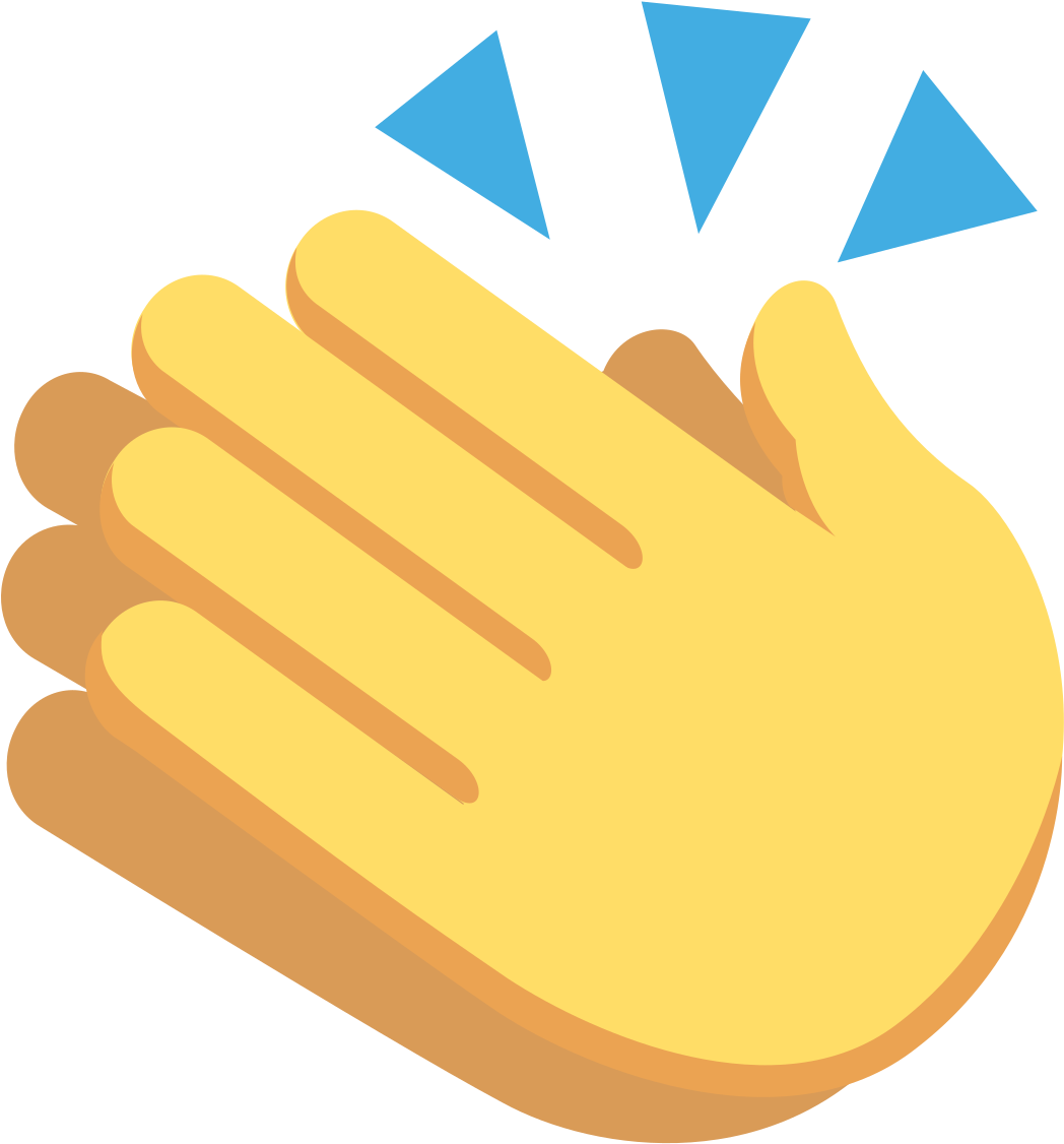 Animated Clapping Hands Emoji PNG with transparent background