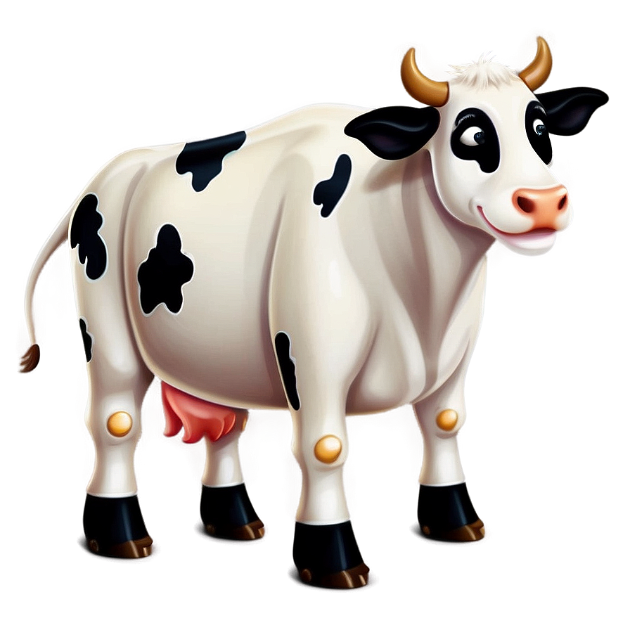 Animated Cow Character Clipart Png 06272024