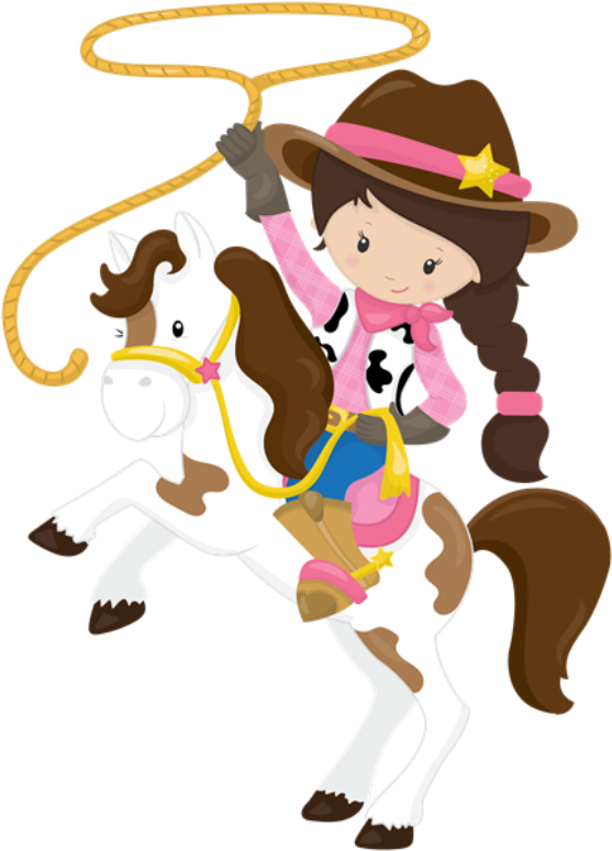 Animated Cowgirlon Horse With Lasso.png PNG with transparent background