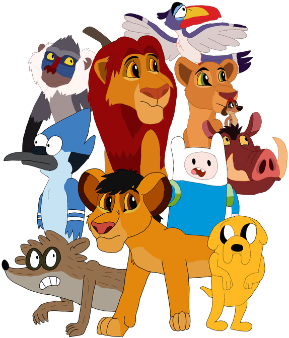 The Gang In Chris The Lion Return To Pride Rock By - Cartoon, HD Png Download PNG with transparent background
