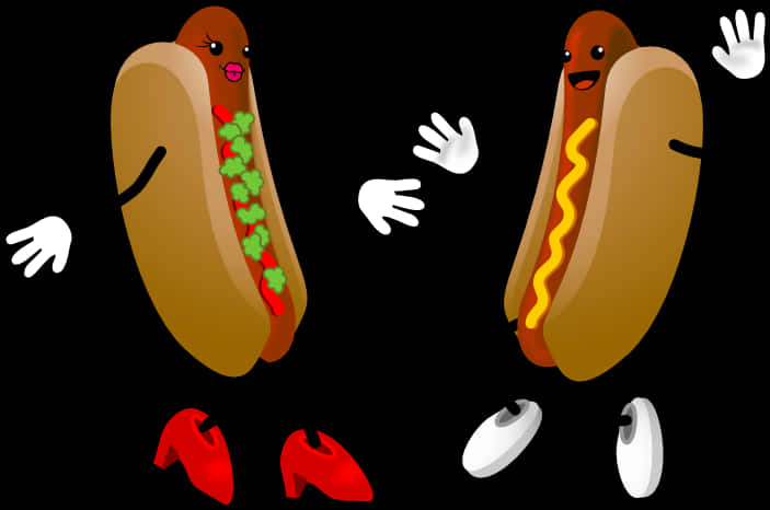 Animated Dancing Hot Dogs