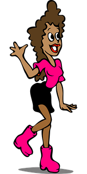 Animated Dancing Woman Cartoon