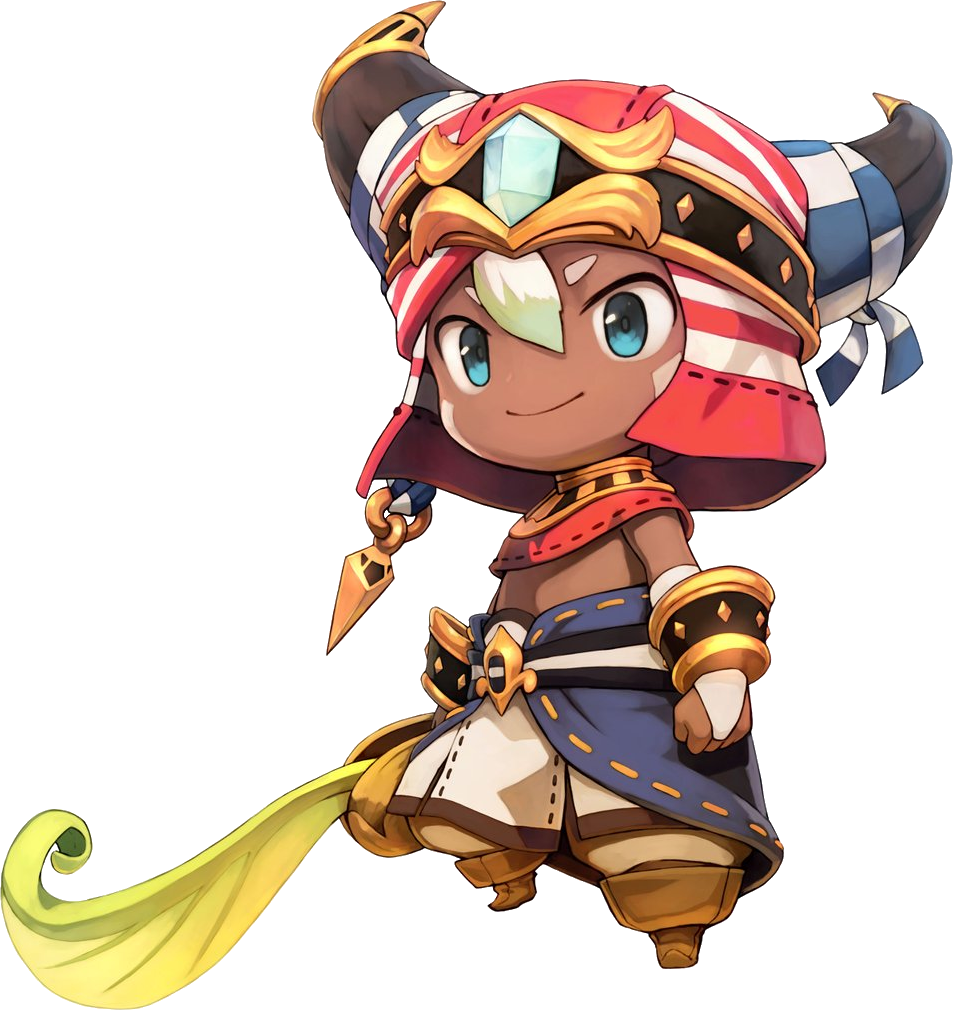 Animated Desert Warrior Character PNG with transparent background
