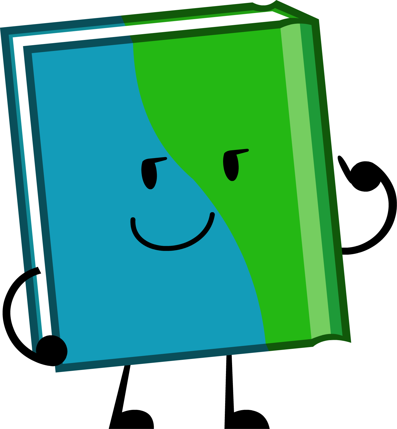 Animated Dictionary Character PNG with transparent background
