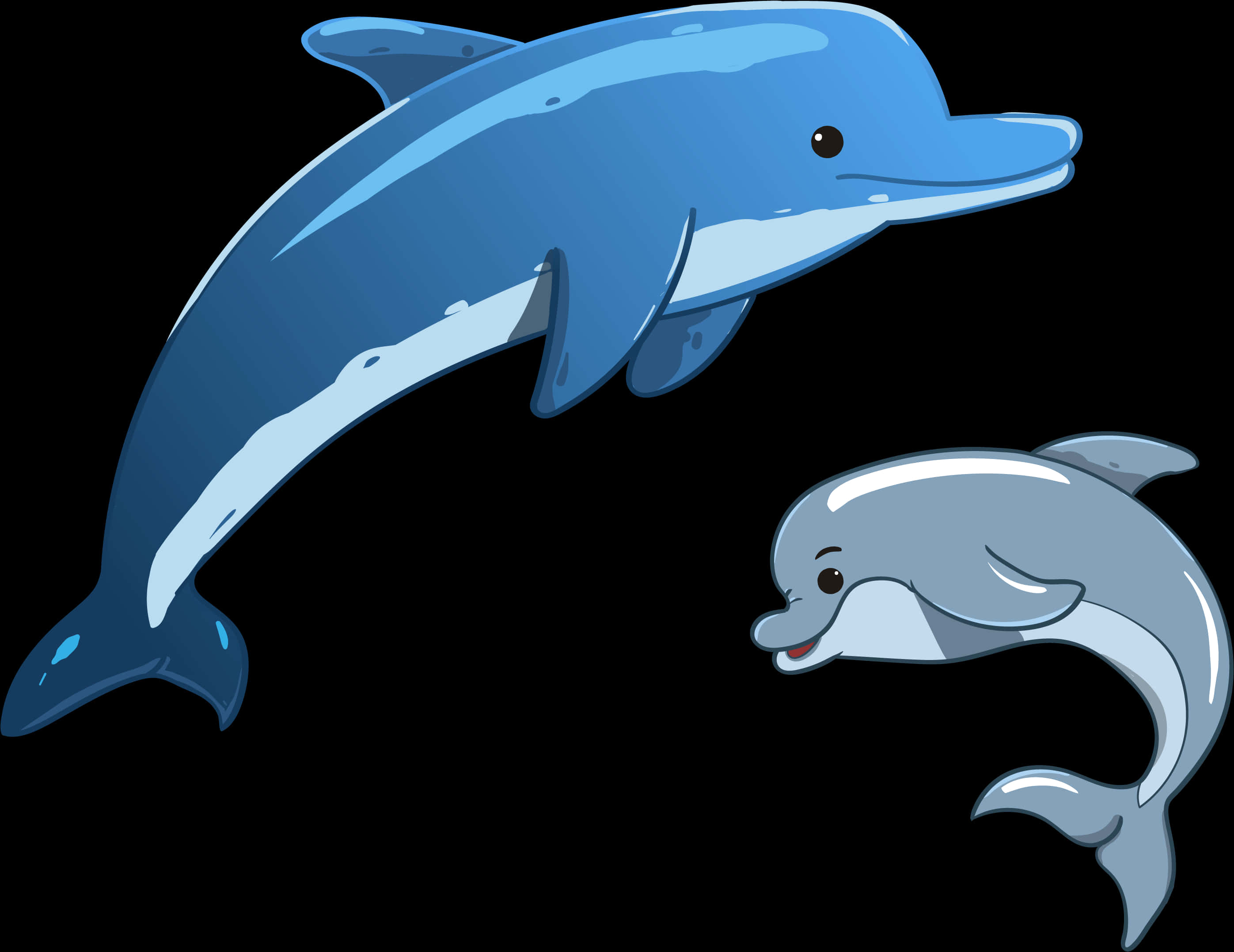 Animated Dolphins Parentand Child