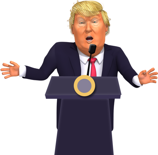 Animated Donald Trump Speaking