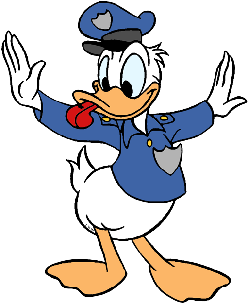 Animated Duck Policeman Character