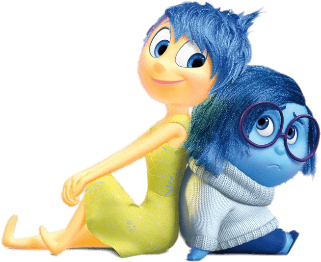 Joy And Sadness Back To Back - Inside Out Happy And Sad, HD Png Download PNG with transparent background
