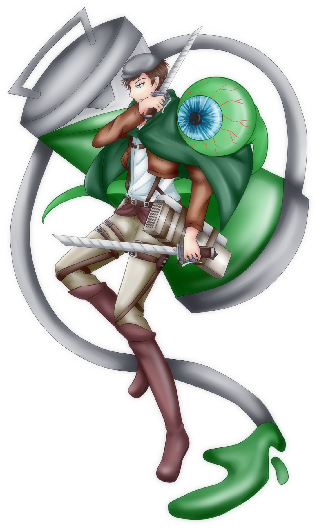 Attack On Titan• Got Inspired When A Fan Gave Him - Cartoon, HD Png Download PNG with transparent background