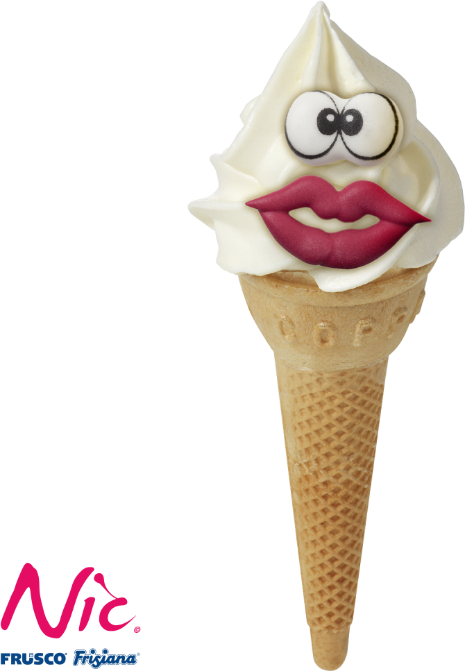 Animated Face Ice Cream Cone