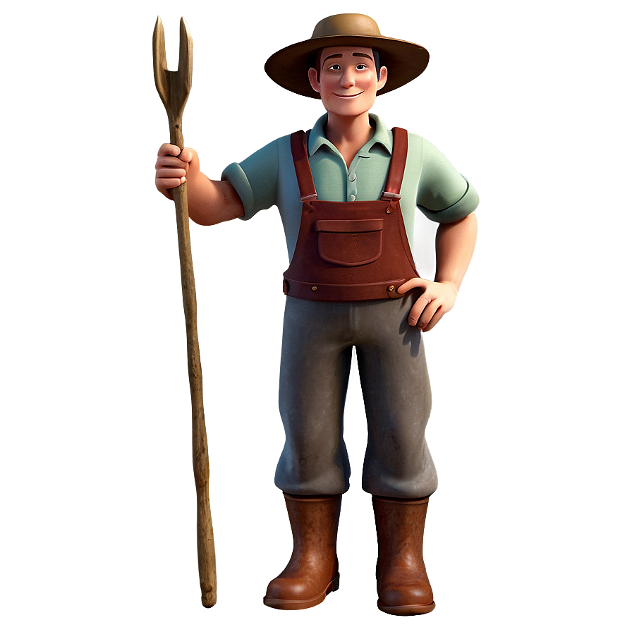 Animated Farmer Figure Png Ryt38