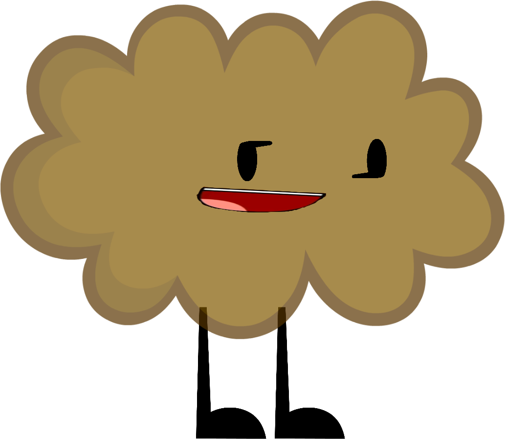 Animated Fart Character Smiling