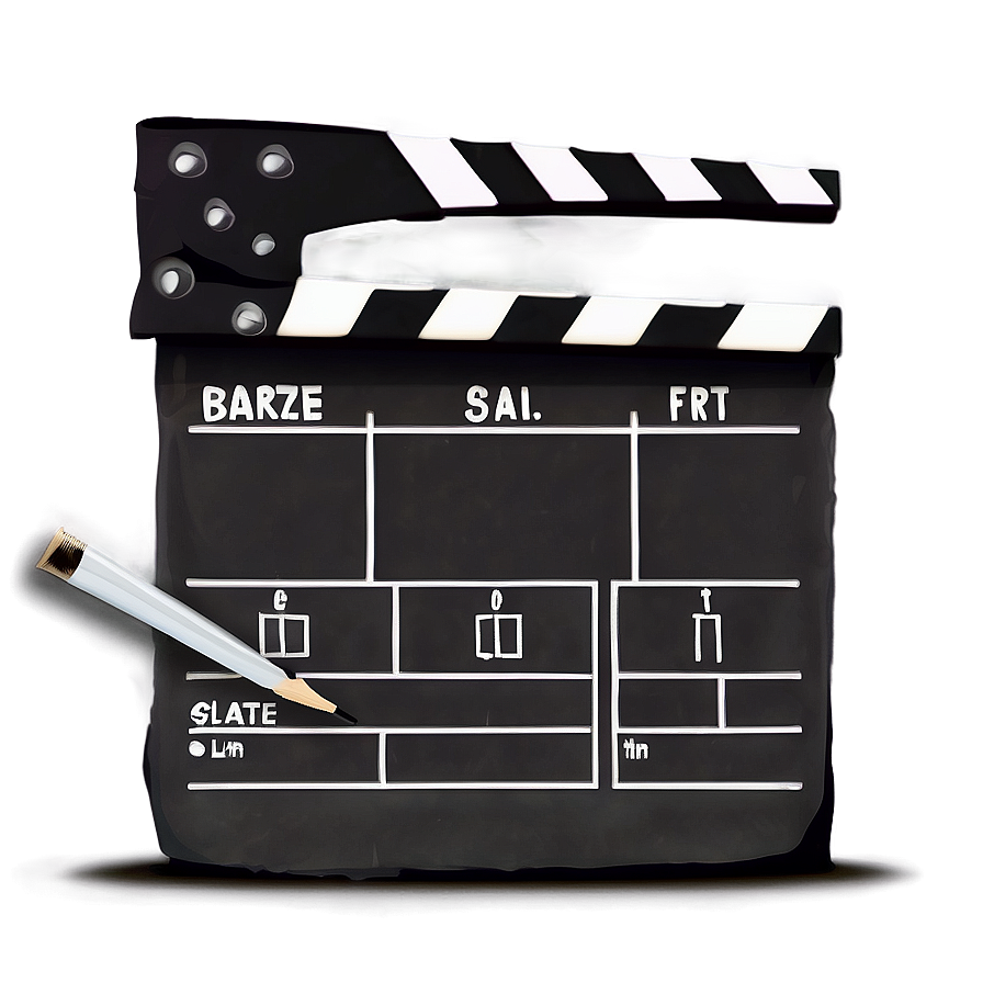 Animated Film Slate Drawing Png Caa44