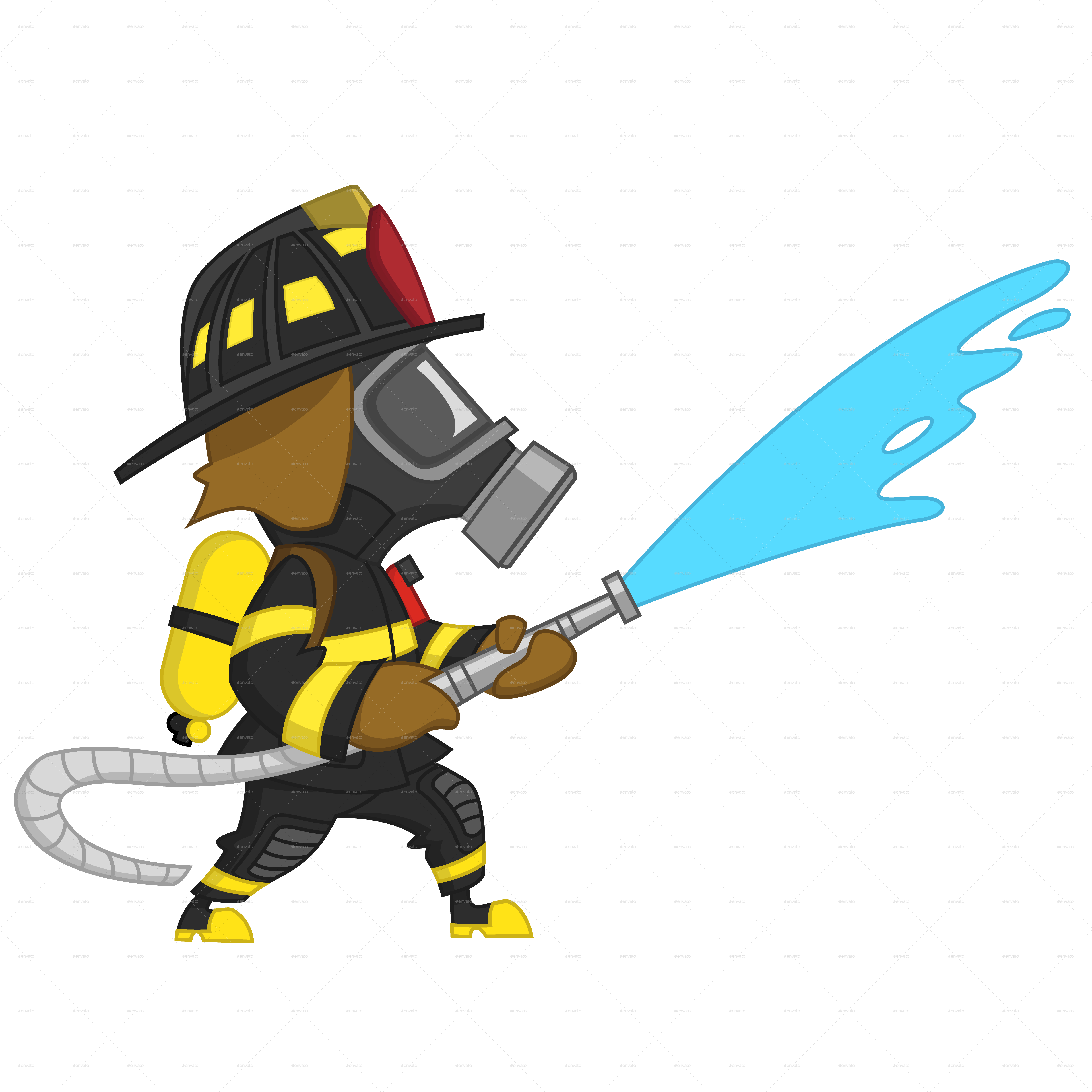 Cartoon Fire Fighting Gif, HD Png Download PNG with transparent background