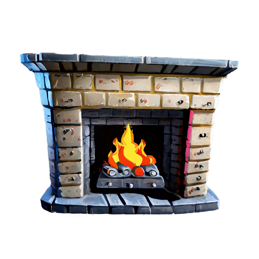 Animated Fireplace Cartoon Png Naj29