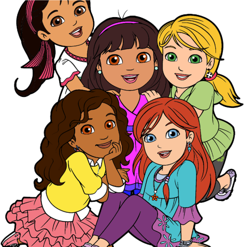 Animated Friends Gathering PNG with transparent background