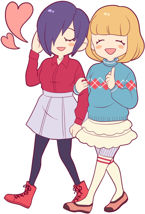 Animated Friends Sharinga Moment PNG with transparent background