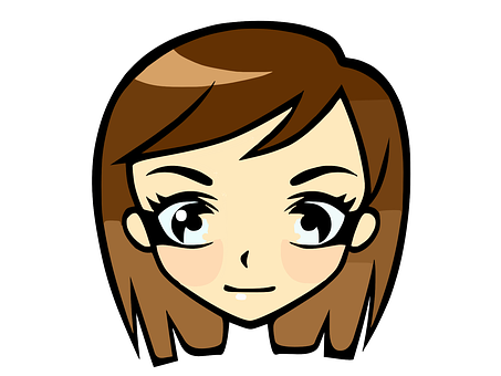 Animated Girl Avatar PNG with transparent background