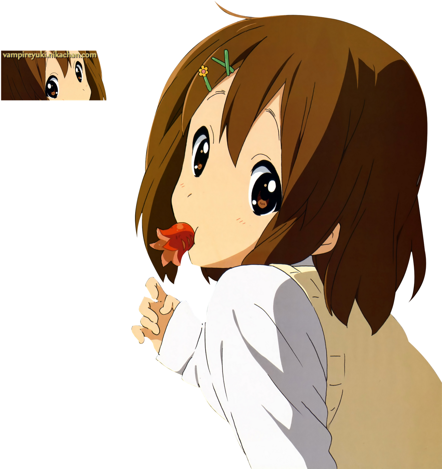 Animated Girl Eating Strawberry