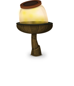 Animated Glass Gobleton Pedestal PNG image with a transparent background, free high-resolution download