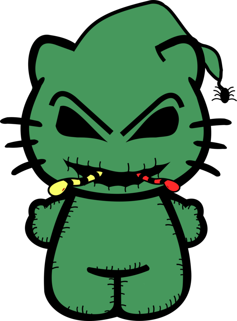 Hello Oogie Boogie By Geekitlikeme - Oogie Boogie Hello Kitty PNG with transparent background
