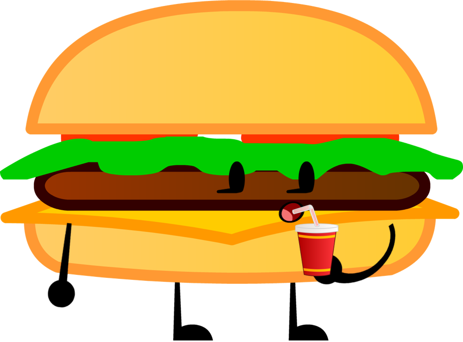 Animated Hamburger Character