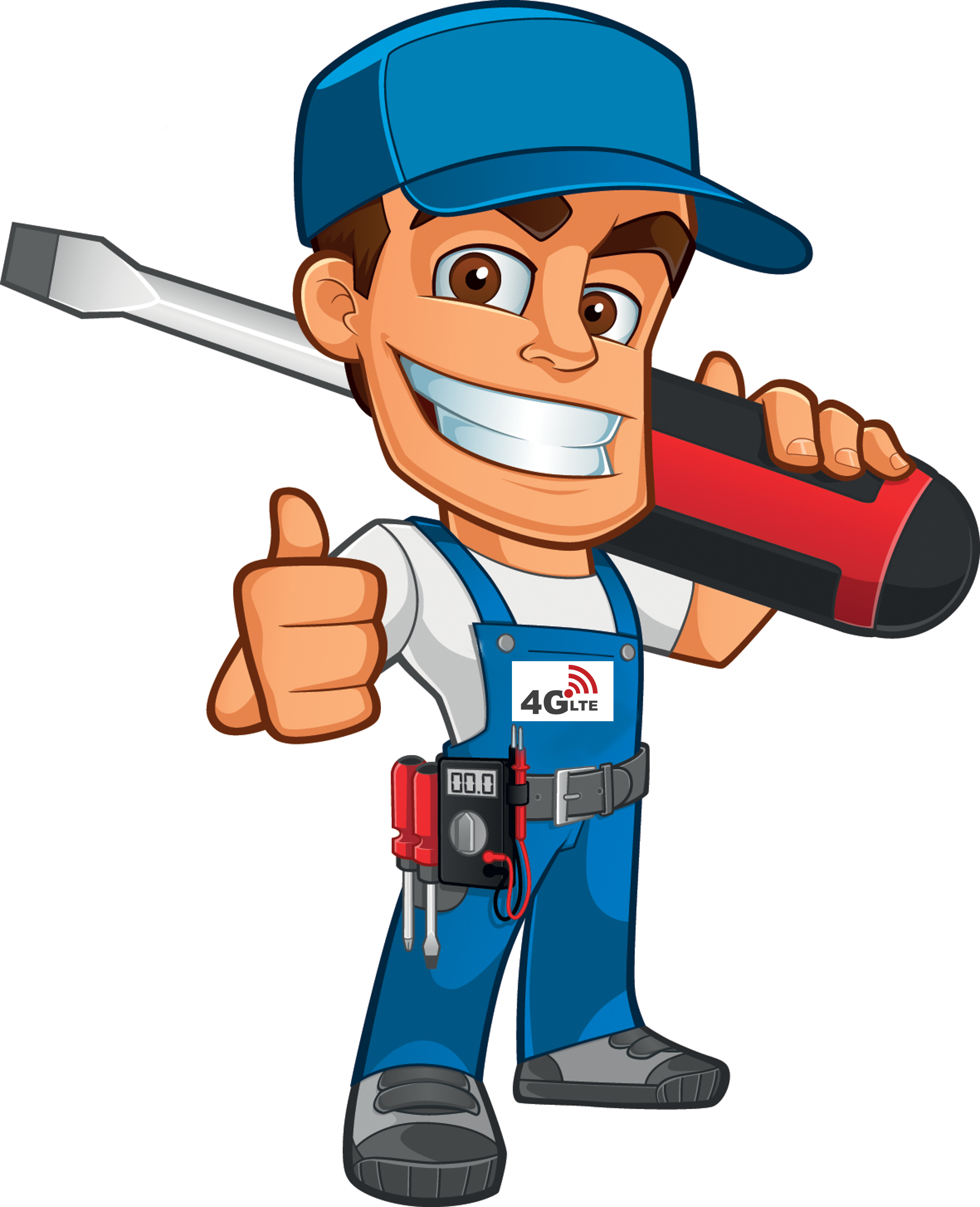 Animated Handyman Thumbs Up