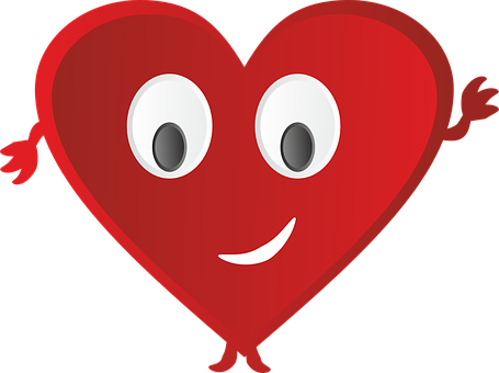 Animated Happy Heart Character