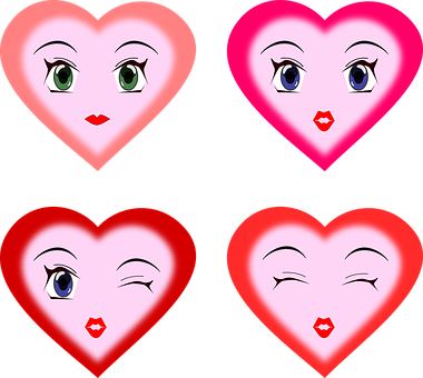 Animated Hearts With Faces