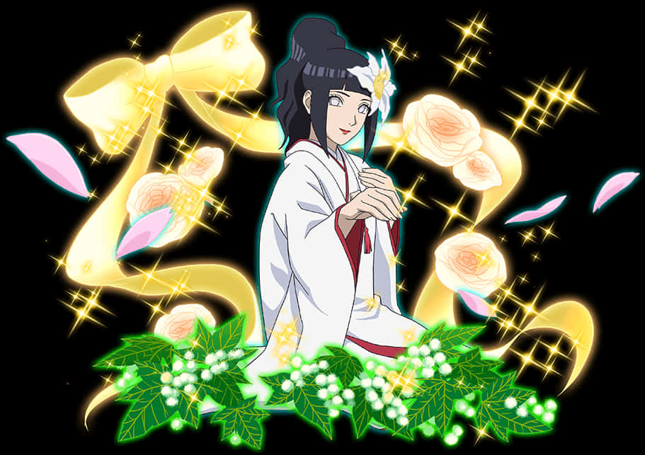 Animated Hinata Traditional Dress