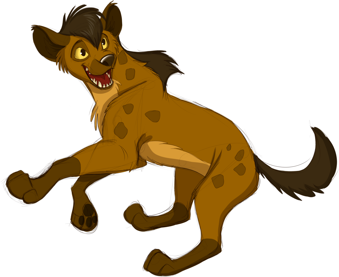 Animated Hyena Character Illustration