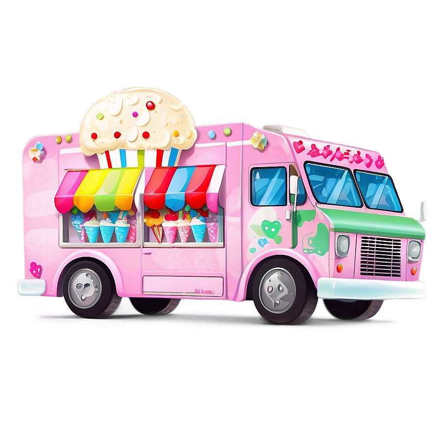 Animated Ice Cream Truck Scene Png 63