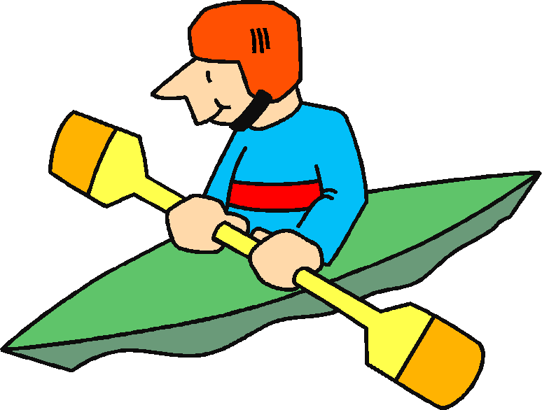 Animated Kayakerin Action PNG with transparent background