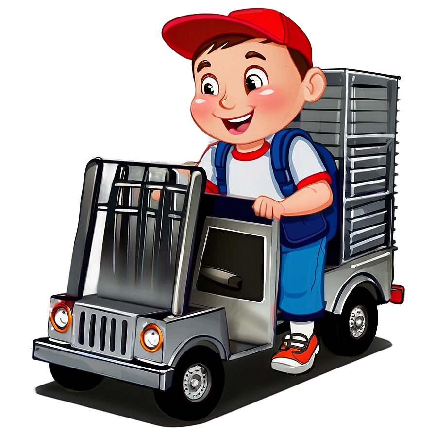 Animated Kids Mail Truck Png 90