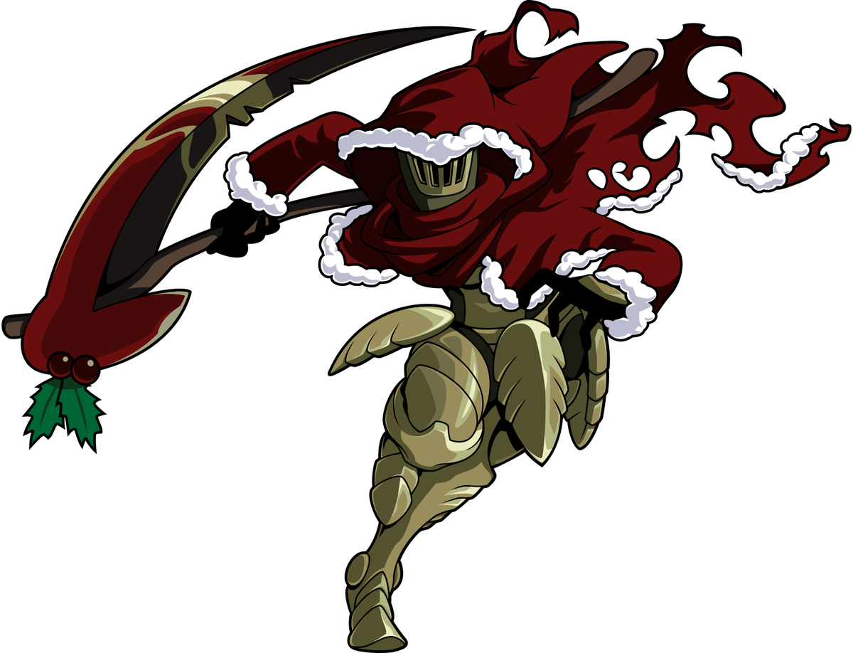 Animated Knightin Red Capewith Scythe