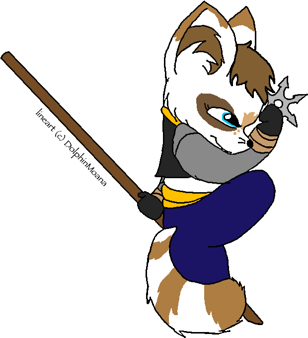 Animated Kung Fu Raccoonwith Staff