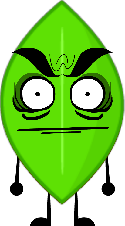 Animated Leaf Character Frowning