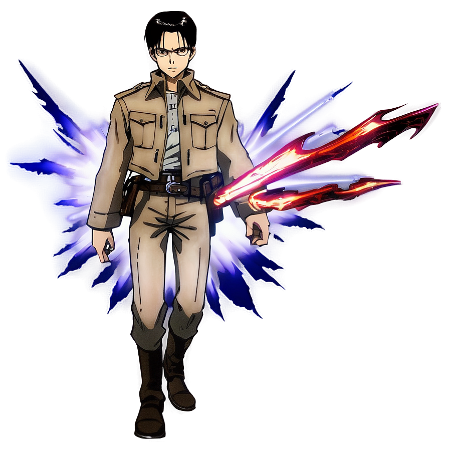 Animated Levi Ackerman PNG 91 PNG with transparent background