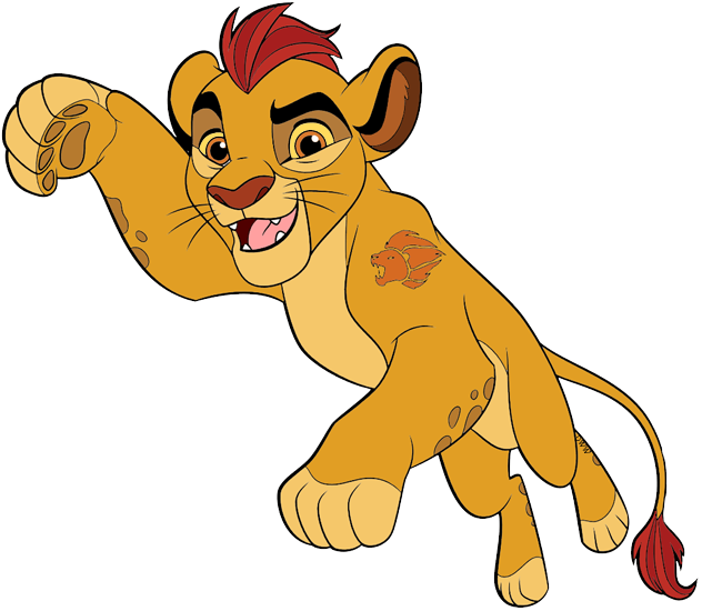 Animated Lion Cub Adventure Pose