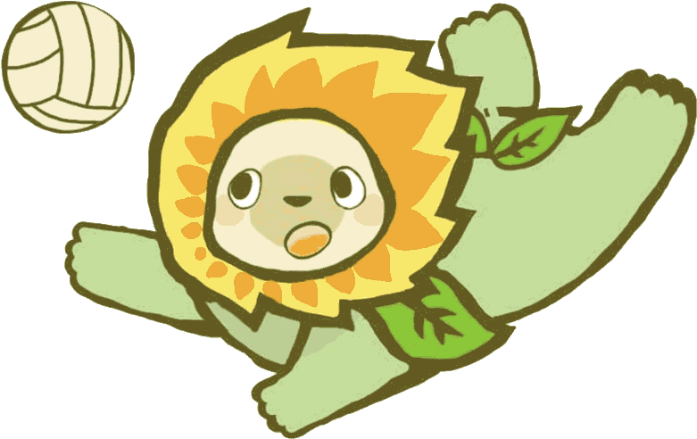 Animated Lion Volleyball Spike Clipart