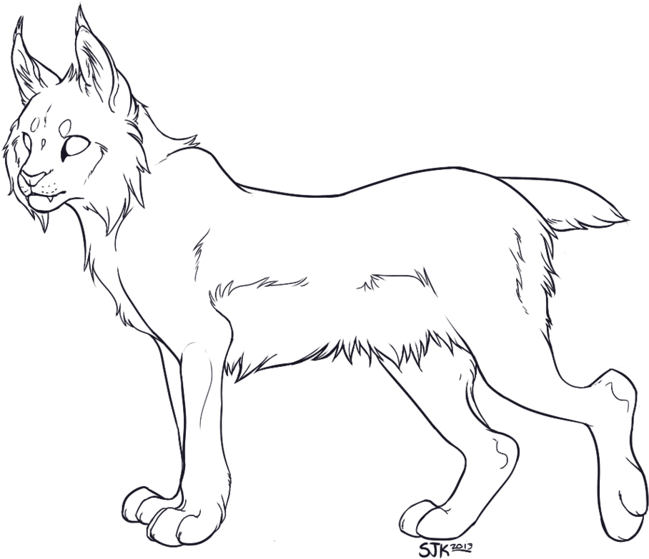 Animated Lynx Lineart