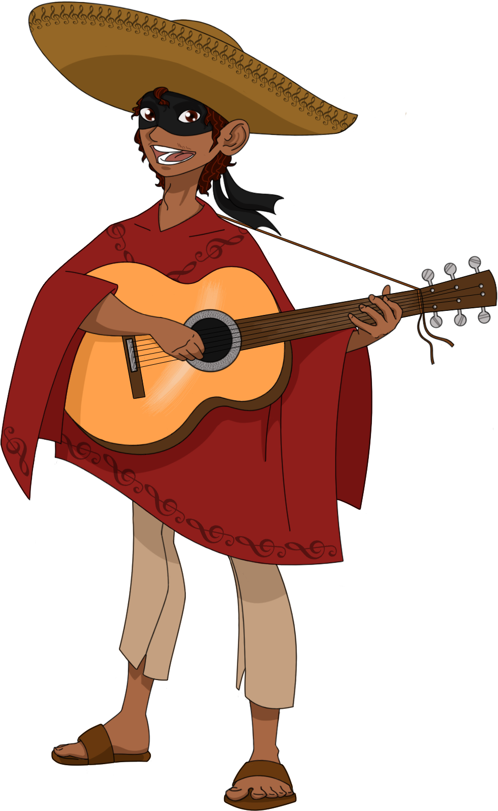 Animated Mariachi Guitar Player